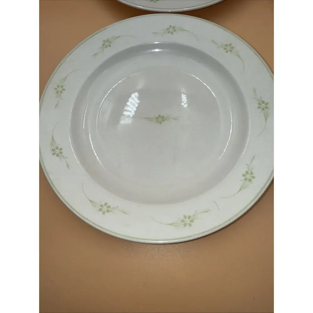 MARTHA STEWART 4 Luncheon Plates Green Tea Nosegay Pattern Salad Plates 8.5”